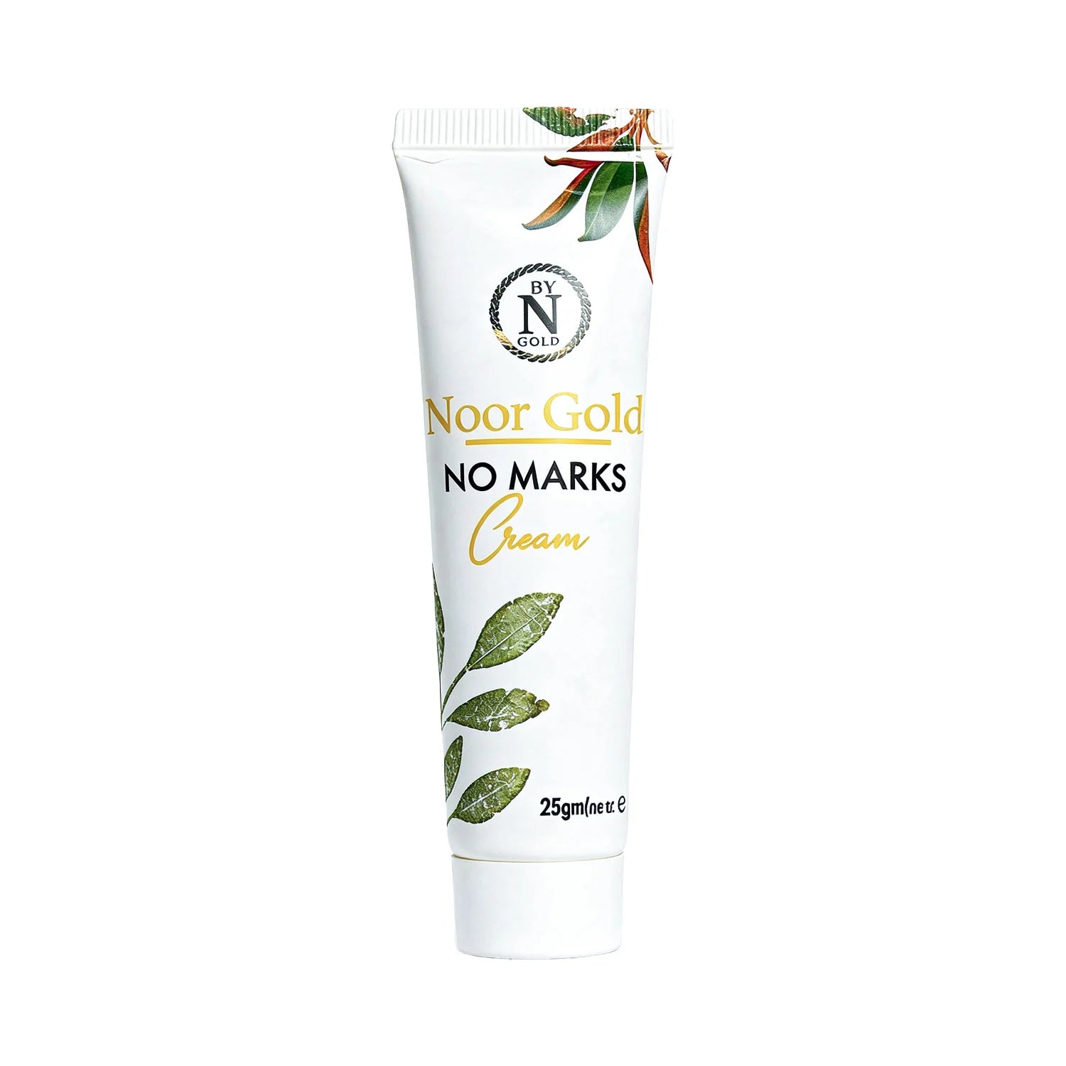 Tube of Noor Gold No Marks Cream on a white background